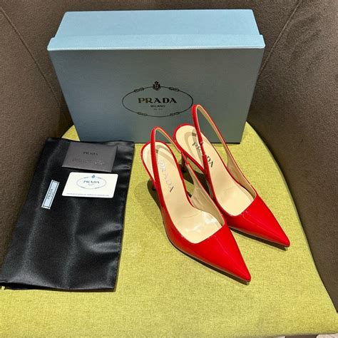 prada slingback red